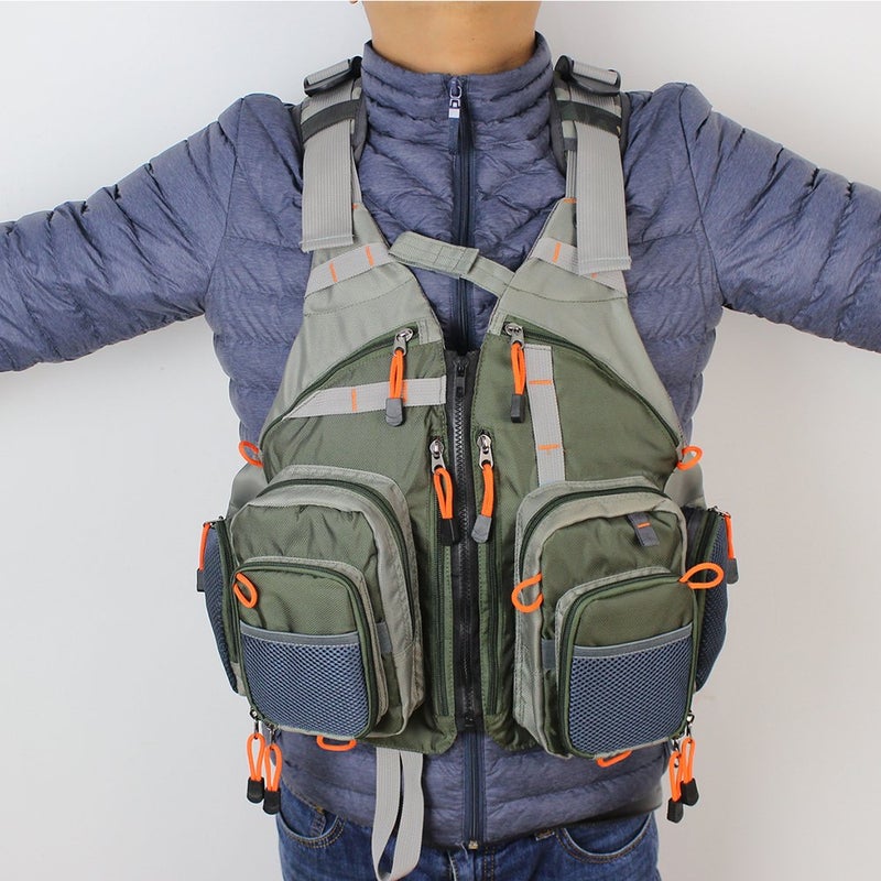 Kylebooker Fishing Vest Mesh for Men and Womenï¼ˆArmy Greenï¼‰ - Image 3